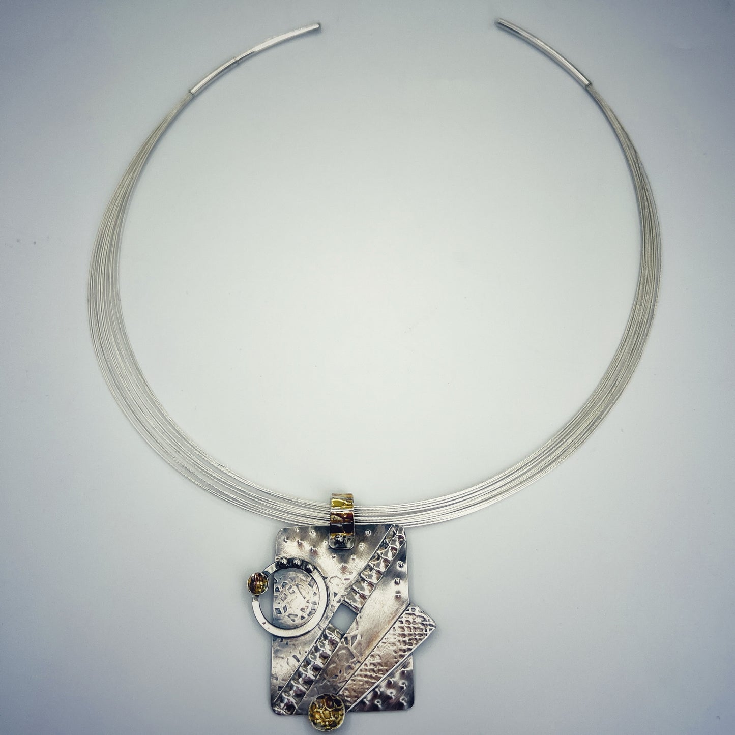 Geometric and Cosmic...24K Gold on Sterling Pendant