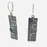 Art Deco...copper and sterling silver earrings