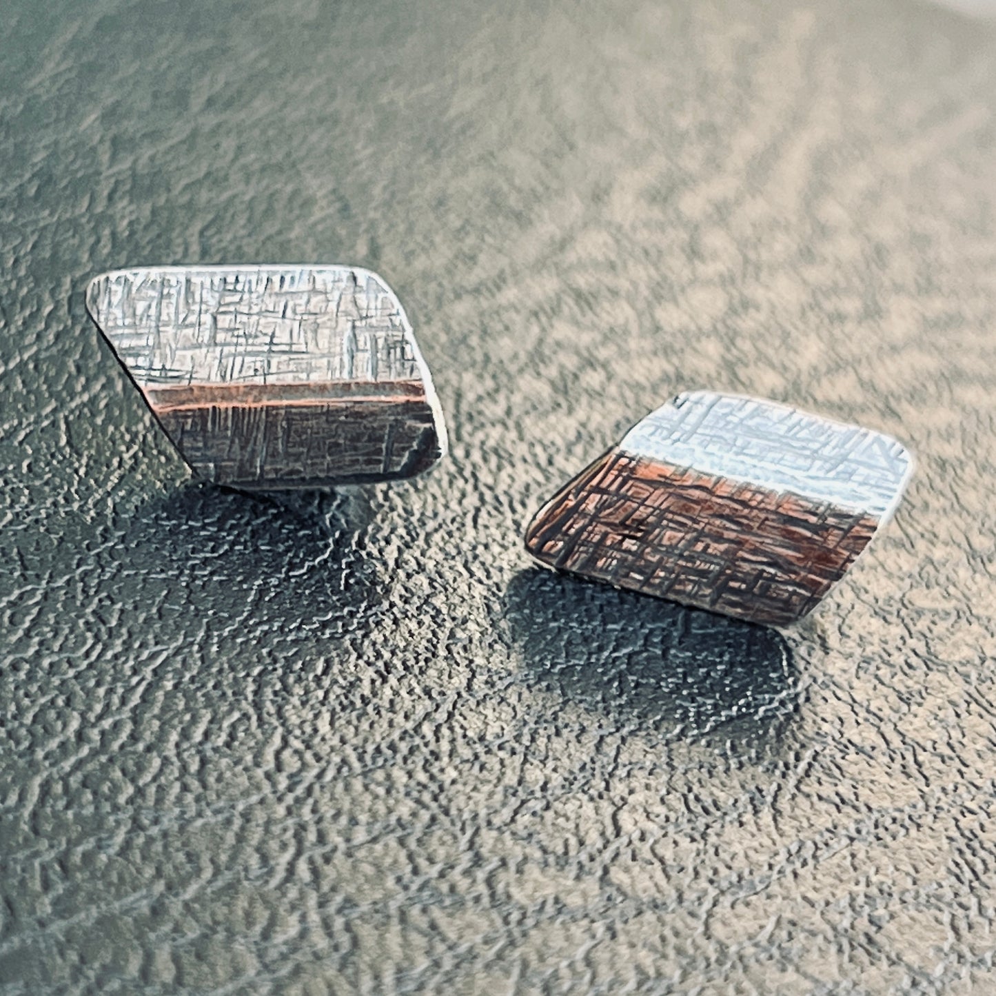 "Minimalist and Modern Studs 2"...sterling silver unisex earrings