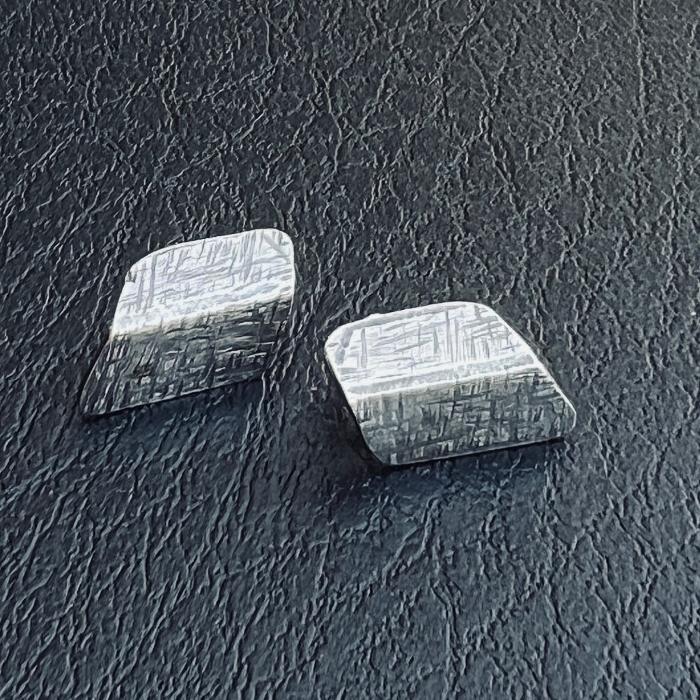 "Minimalist and Modern Studs 2"...sterling silver unisex earrings