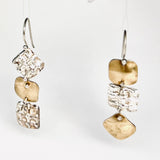 "Asymmetrical Geometry"....sterling silver, brass dangles