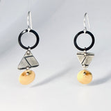 "Small but Mighty"....steel, 24K gold, sterling dangles