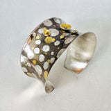 "Lots Polka Dots"....Sterling Silver/24K Cuff