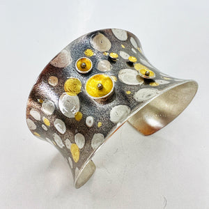 "Lots Polka Dots"....Sterling Silver/24K Cuff