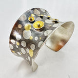 "Lots Polka Dots"....Sterling Silver/24K Cuff