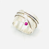 Chasm Ruby...handmade ring silver size 8 1/2