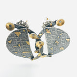 24k Gold on Sterling Silver Post Earrings.  Lots of texture and dimension, they are one-of-a-kind and truly gorgeous!