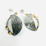 24k Gold on Sterling Silver Post Earrings.  Lots of texture and dimension, they are one-of-a-kind and truly gorgeous!