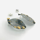 24k Gold on Sterling Silver Post Earrings.  Lots of texture and dimension, they are one-of-a-kind and truly gorgeous!