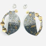 24k Gold on Sterling Silver Post Earrings.  Lots of texture and dimension, they are one-of-a-kind and truly gorgeous!