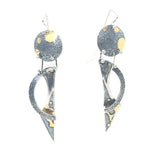 3 Dimensional 24K Gold on Sterling Silver Earring