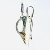 lever back dangle earrings are architectural, modern and one of a kind.