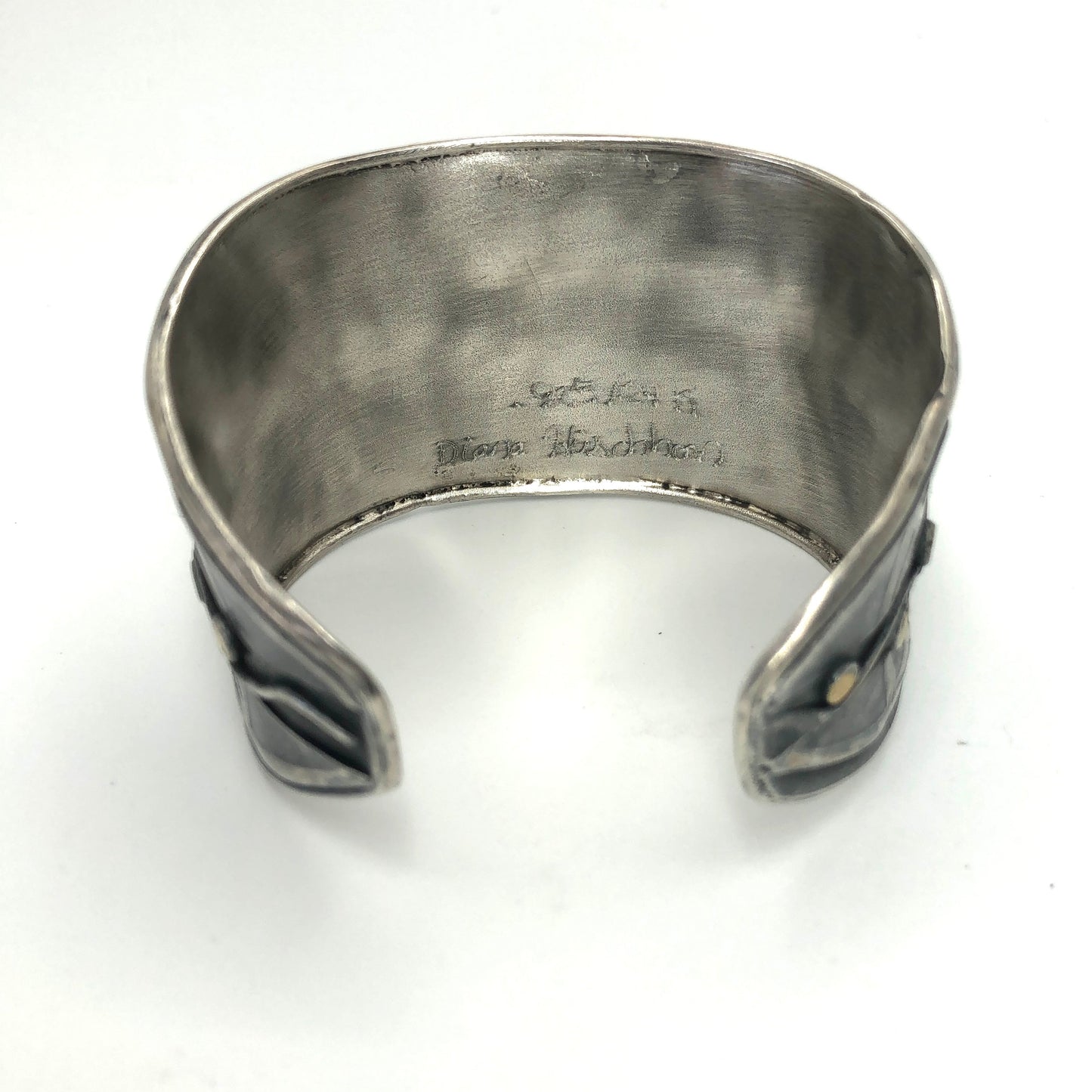 Bold statement cuff bracelet with an Art Deco Vibe!   24K gold accents on deeply textured cuff bracelet commands attention!