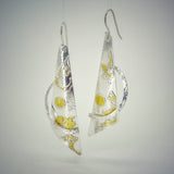 DianaHDesigns One of a Kind Handmade Silver/24K Gold Dangle Earrings