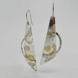 DianaHDesigns Jewelry Designer Diana Hirschhorn One of a Kind Handmade Silver/24K Gold Dangle Earrings