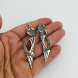 3 Dimensional 24K Gold on Sterling Silver Earring