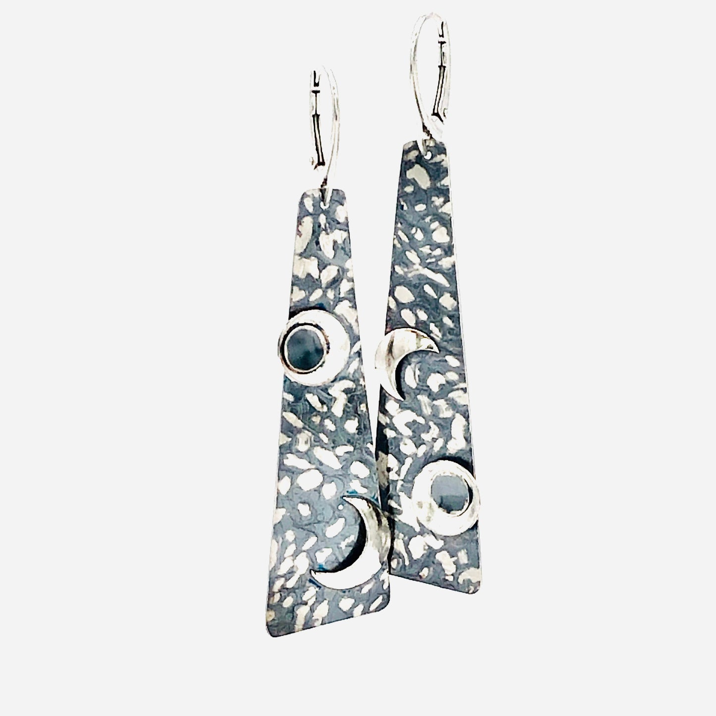 "Starry Night Jungle"...Sterling Silver Dangle Earrings