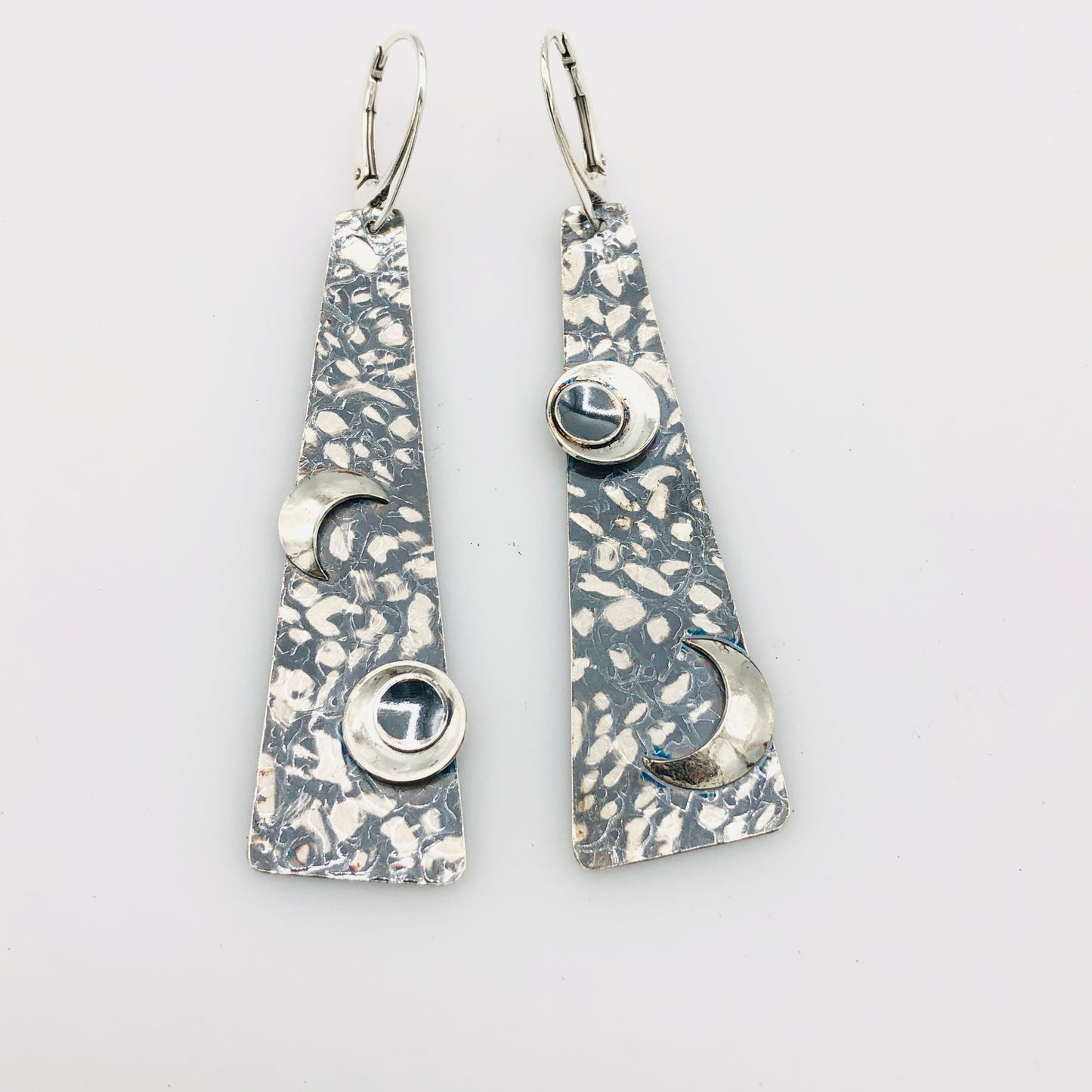 "Starry Night Jungle"...Sterling Silver Dangle Earrings