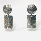 "Polka Dot"...post back sterling dangle earrings