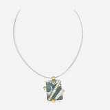 Architectural, Celestial 24k gold/sterling necklace