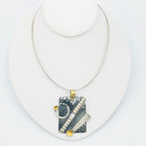 Architectural, Celestial 24k gold/sterling necklace