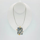 Architectural, Celestial 24k gold/sterling necklace