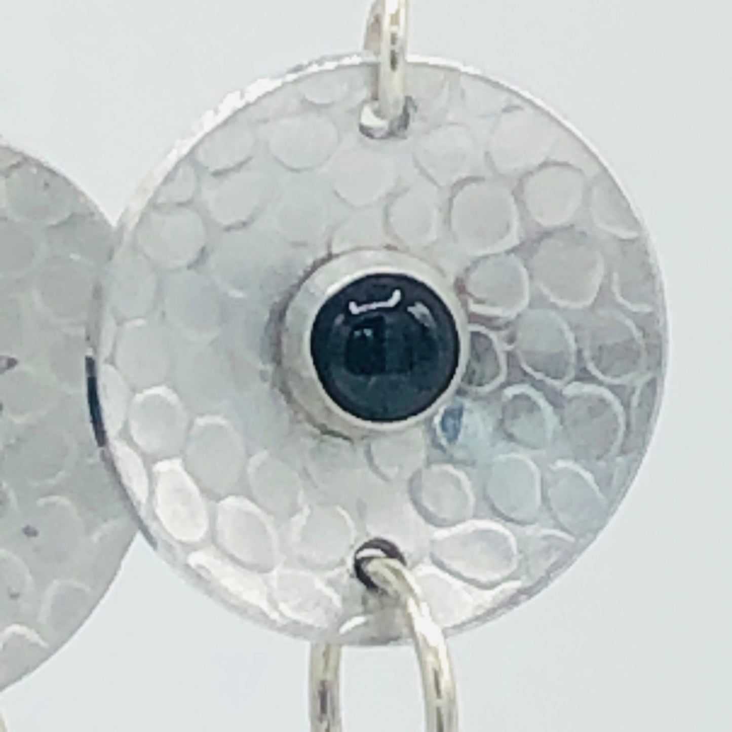 Black onyx bold geometric dangle earrings
