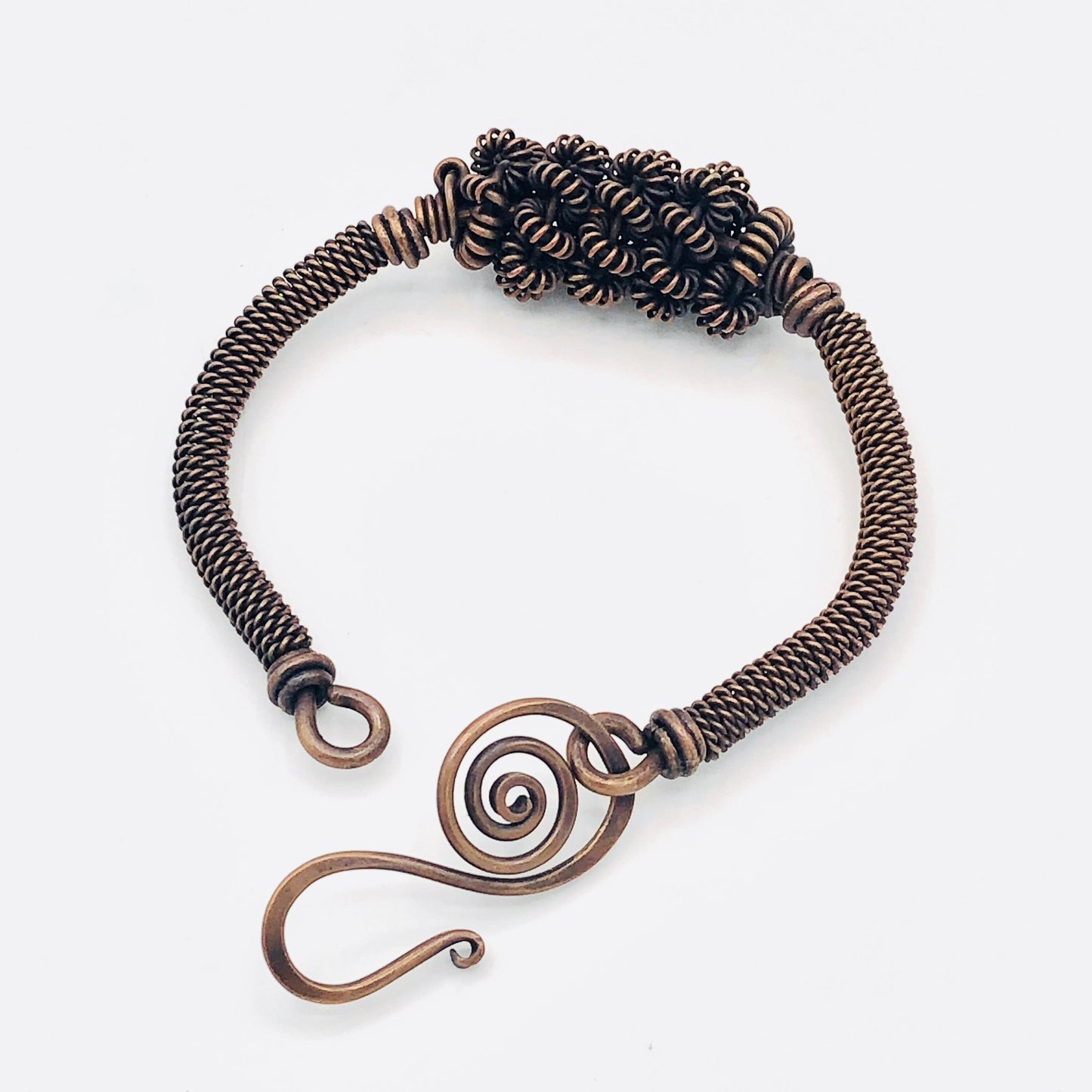 All Twisted Up...copper bangle with clasp