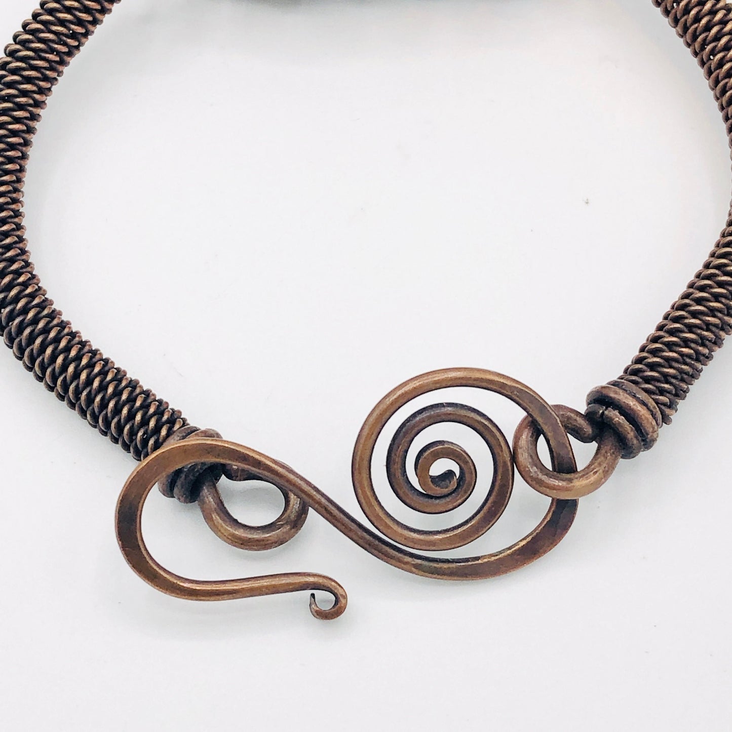 All Twisted Up...copper bangle with clasp