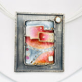 "All Roads Lead Home"...Cloisonné Necklace