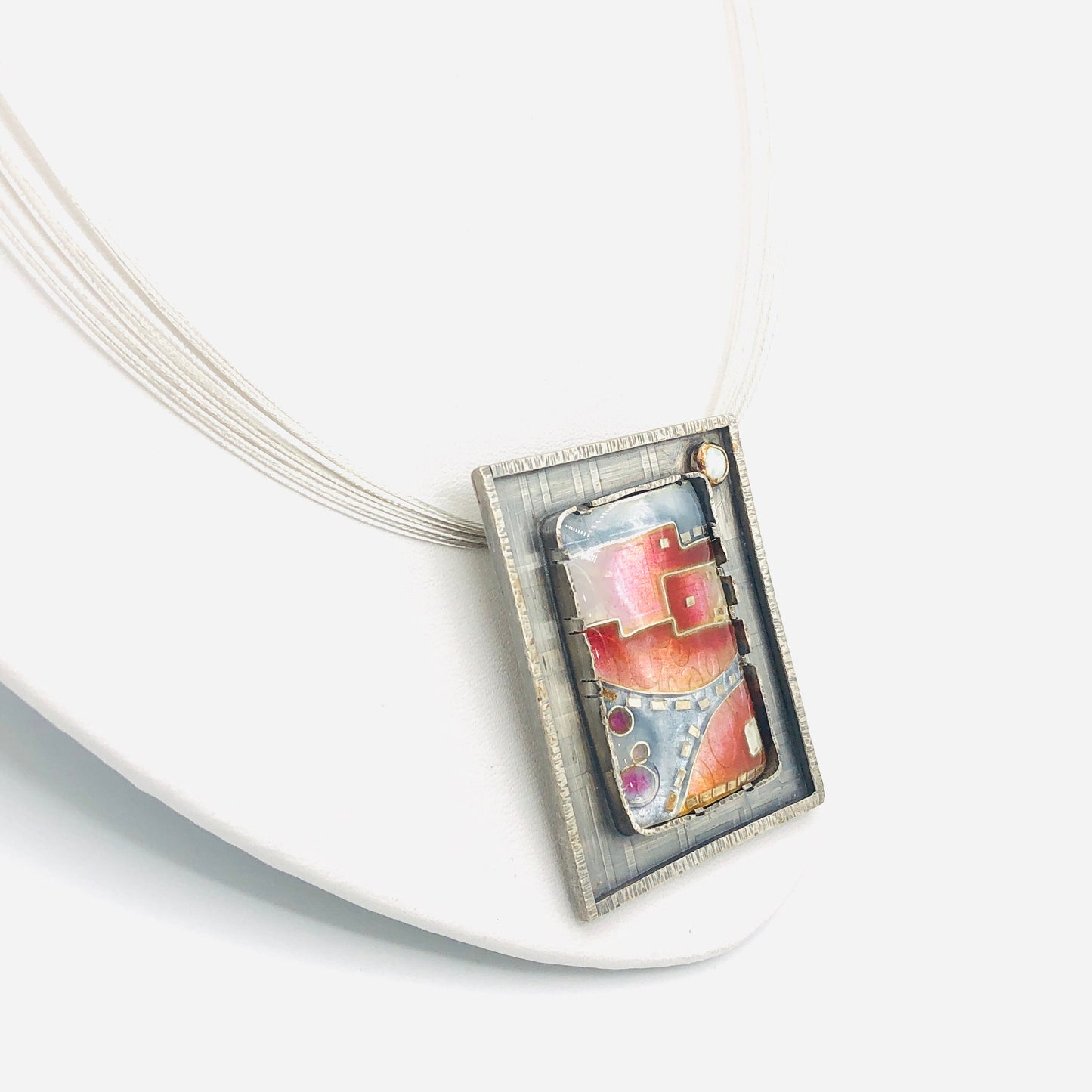 "All Roads Lead Home"...Cloisonné Necklace